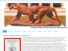 Tablet Screenshot of chaffeyalumni.org